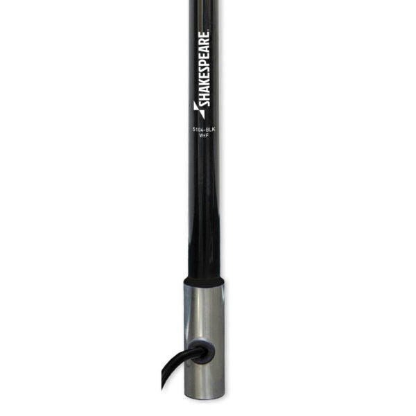 SHAKESPEARE 5104-BLK 4'  6DB CLASSIC VHF  CHROME FERRULE