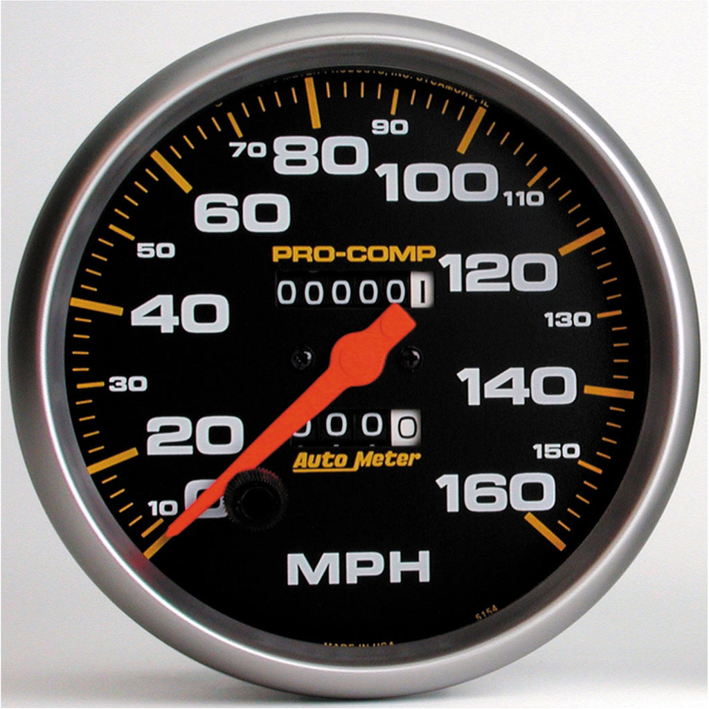 AutoMeter 5154 GAUGE, SPEEDOMETER, 5" , 160MPH, MECHANICAL, PRO-COMP