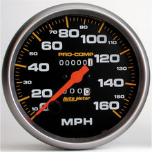 Load image into Gallery viewer, AutoMeter 5154 GAUGE, SPEEDOMETER, 5" , 160MPH, MECHANICAL, PRO-COMP