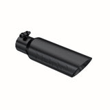 MBRP Exhaust T5106BLK Tip. 3in. O.D. Dual Wall Angled 2in. inlet 12in. length-Black Coated.
