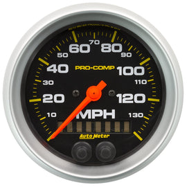 AutoMeter 5180 Traditional incandescent lighting illuminates around the perimeter of the dial
