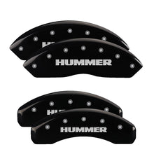 Load image into Gallery viewer, MGP Caliper Covers 52003SHUMBK Set of 4: Black finish, Silver Hummer