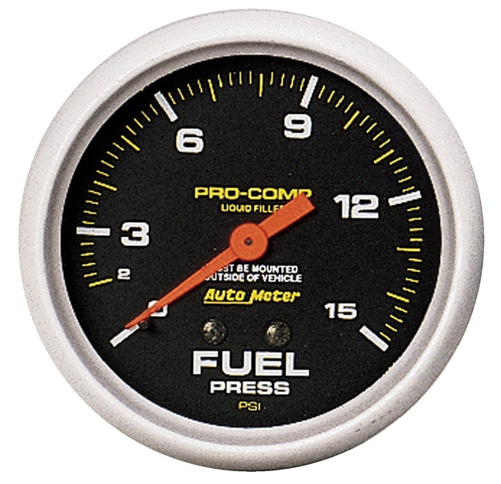 AutoMeter 5411 Traditional incandescent lighting illuminates around the perimeter of the dial
