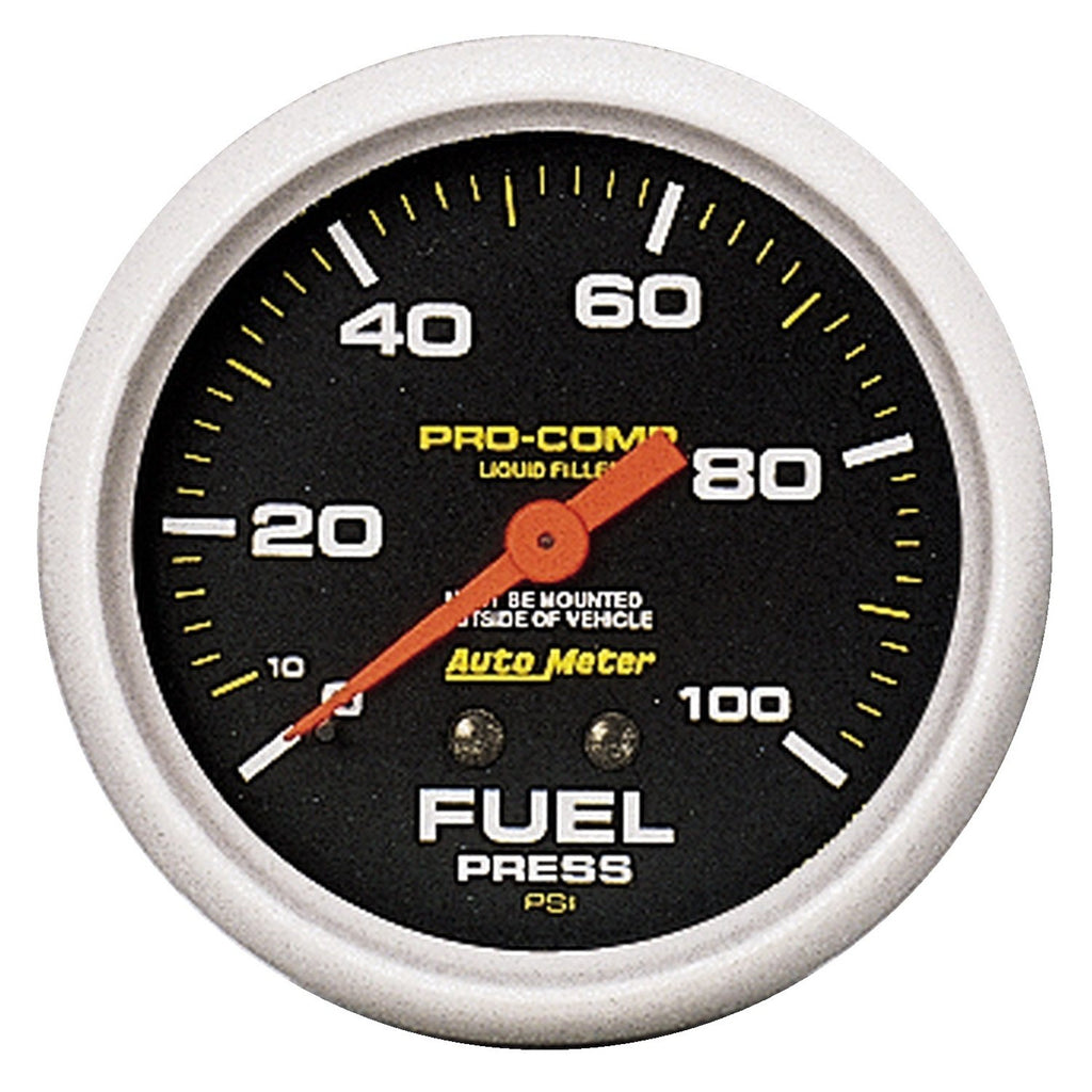 AutoMeter 5412 Traditional incandescent lighting illuminates around the perimeter of the dial