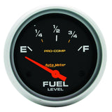 AutoMeter 5415 Traditional incandescent lighting illuminates around the perimeter of the dial