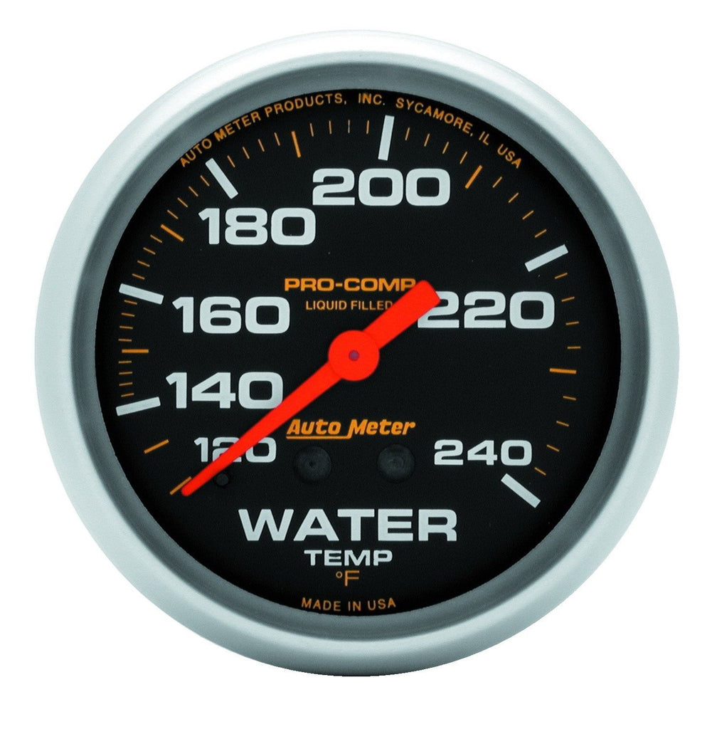 AutoMeter 5433 Traditional incandescent lighting illuminates around the perimeter of the dial
