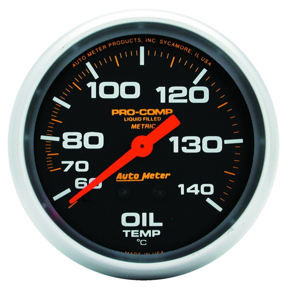 AutoMeter 5441 Traditional incandescent lighting illuminates around the perimeter of the dial