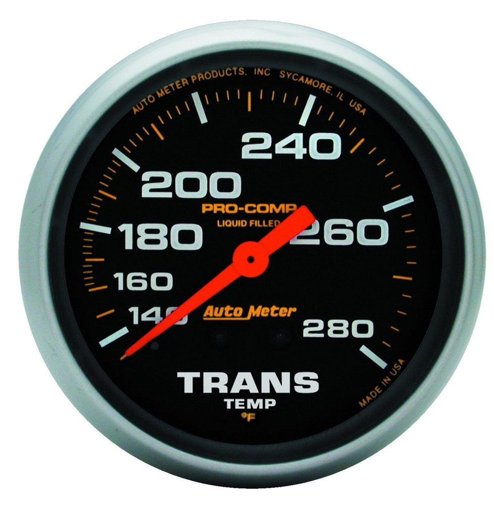 AutoMeter 5451 GAUGE, TRANS TEMP, 2 5/8", 140-280 Degrees F, LIQUID FILLED MECH, 8FT., PRO-COMP