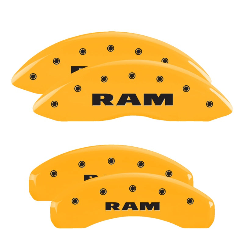 MGP Caliper Covers 55001SRAMYL Set of 4: Yellow finish, Black RAM