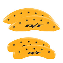Load image into Gallery viewer, MGP Caliper Covers 55001SRT1YL Set of 4: Yellow finish, Black RT1 (Truck)