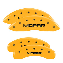 MGP Caliper Covers 55005SMOPYL Set of 4: Yellow finish, Black MOPAR
