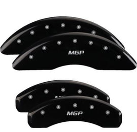 MGP Caliper Covers 55006SMGPBK Set of 4: Black finish, Silver MGP