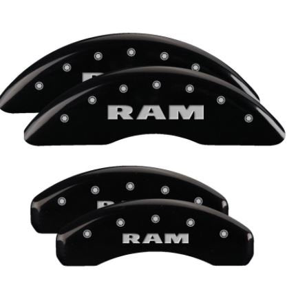 MGP Caliper Covers 55006SRAMBK Set of 4: Black finish, Silver RAM