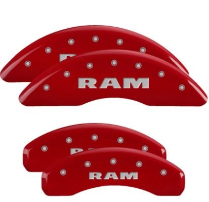 MGP Caliper Covers 55006SRAMRD Set of 4: Red finish, Silver RAM