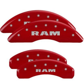 MGP Caliper Covers 55006SRAMRD Set of 4: Red finish, Silver RAM