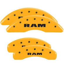 Load image into Gallery viewer, MGP Caliper Covers 55006SRAMYL Set of 4: Yellow finish, Black RAM