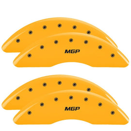 MGP Caliper Covers 55007SMGPYL Set of 4: Yellow finish, Black MGP