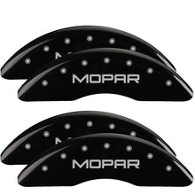 Load image into Gallery viewer, MGP Caliper Covers 55007SMOPBK Set of 4: Black finish, Silver MOPAR