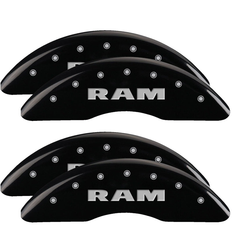 MGP Caliper Covers 55007SRAMBK Set of 4: Black finish, Silver RAM