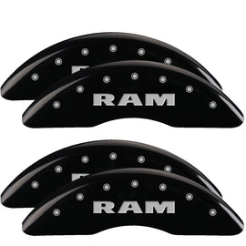 MGP Caliper Covers 55007SRAMBK Set of 4: Black finish, Silver RAM