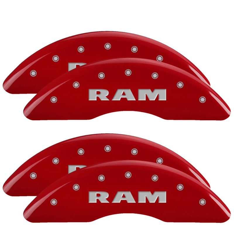 MGP Caliper Covers 55007SRAMRD Set of 4: Red finish, Silver RAM