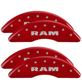 MGP Caliper Covers 55007SRAMRD Set of 4: Red finish, Silver RAM