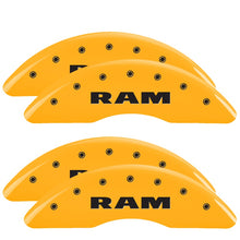 Load image into Gallery viewer, MGP Caliper Covers 55007SRAMYL Set of 4: Yellow finish, Black RAM
