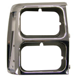 Crown Automotive Jeep Replacement 55008046 Dual Headlight Bezel, Black & Chrome, Plastic, Right for 84/90 XJ Cherokee