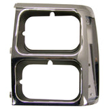 Crown Automotive Jeep Replacement 55008047 Dual Headlight Bezel, Black & Chrome, Plastic, Left for 84/90 XJ Cherokee