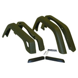 Crown Automotive Jeep Replacement 55254918K6 Fender Flare Kit, Left and Right, Front & Rear, Black Textured, 3-3/4