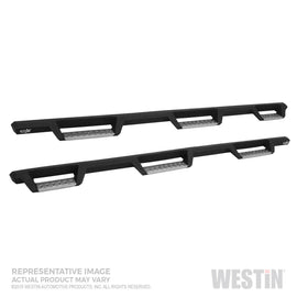 Westin 56-5347352 HDX Stainless Drop Wheel To Wheel Nerf Step Bars; Textured Black;