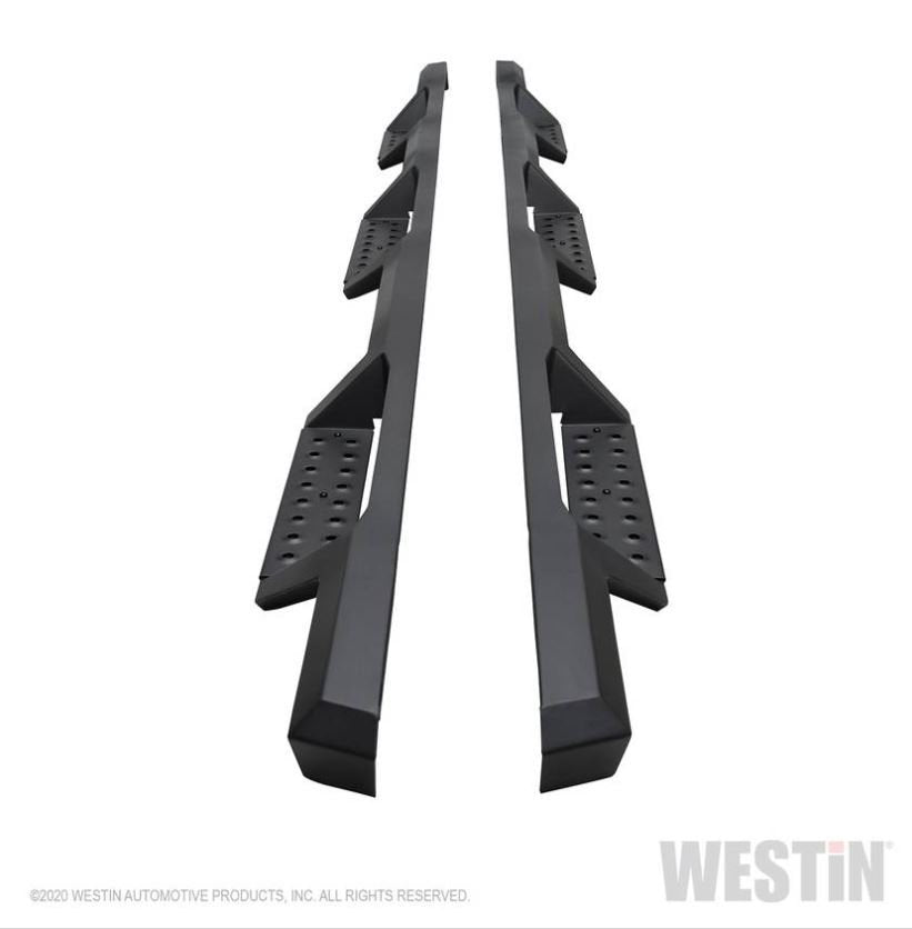 Westin 56-534775 HDX Drop Wheel to Wheel Nerf Step Bars; Steel; Textured Black;