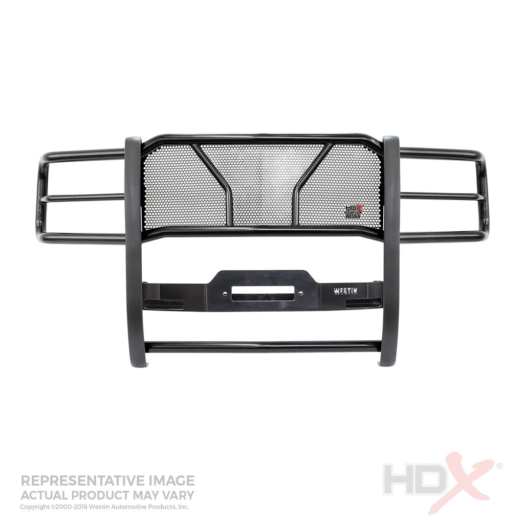 Westin 57-93545 HDX Winch Mount Grille Guard; Steel; Black Finish;