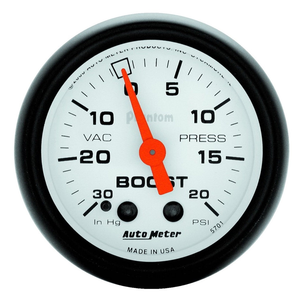 AutoMeter 5701 Traditional incandescent lighting illuminates around the perimeter of the dial