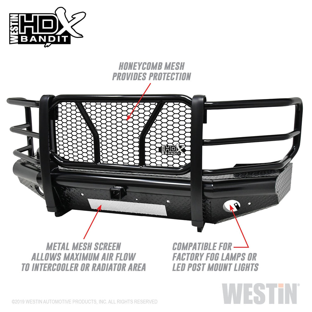 Westin 58-31155 HDX Bandit Front Bumper; Textured Black;