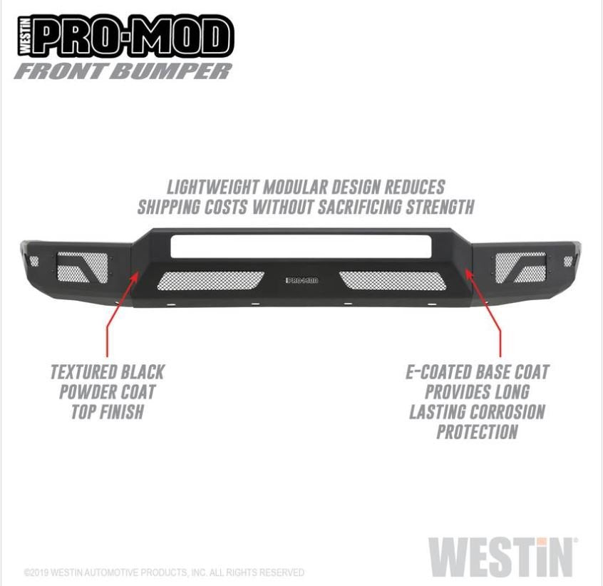 Westin 58-41045 Pro-Mod Front Bumper; Textured Black;