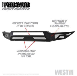 Westin 58-41175 Pro-Mod Front Bumper; Textured Black;