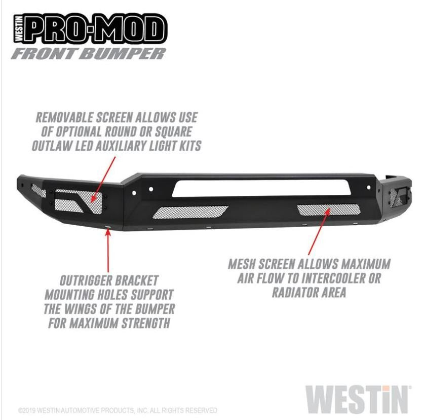 Westin 58-41195 Pro-Mod Front Bumper; Textured Black;