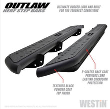 Load image into Gallery viewer, Westin 58-53715 Outlaw Nerf Step Bars; Textured Black; For Double Cab;