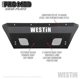 Westin 58-72005 Pro-Mod Skid Plate; Textured Black;