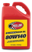 Load image into Gallery viewer, 80W140 Gear Oil Synthetic GL-5 Differential Gear Oil 1 Gallon Red Line Oil