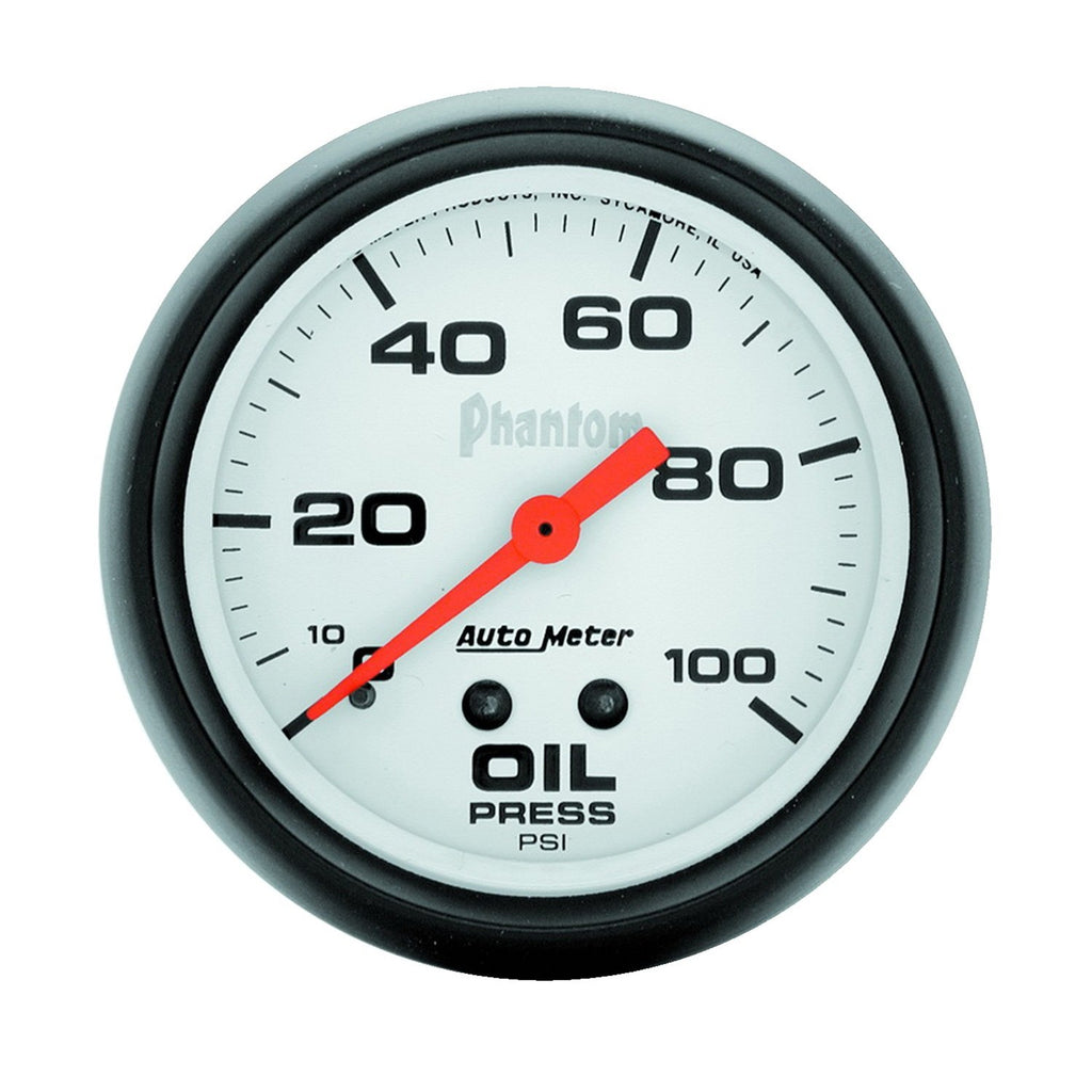 AutoMeter 5821 Traditional incandescent lighting illuminates around the perimeter of the dial