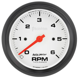 AutoMeter 5875 Traditional incandescent lighting illuminates around the perimeter of the dial