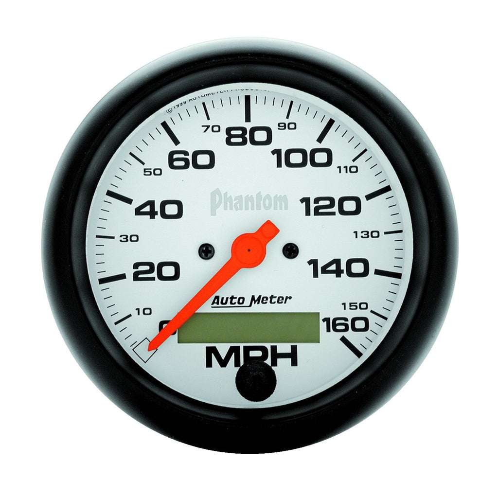 AutoMeter 5888 Traditional incandescent lighting illuminates around the perimeter of the dial