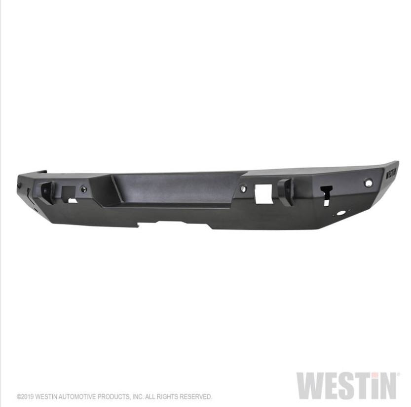 Westin 59-82045 WJ2 Rear Bumper; Steel; w/Sensors; Textured Black;