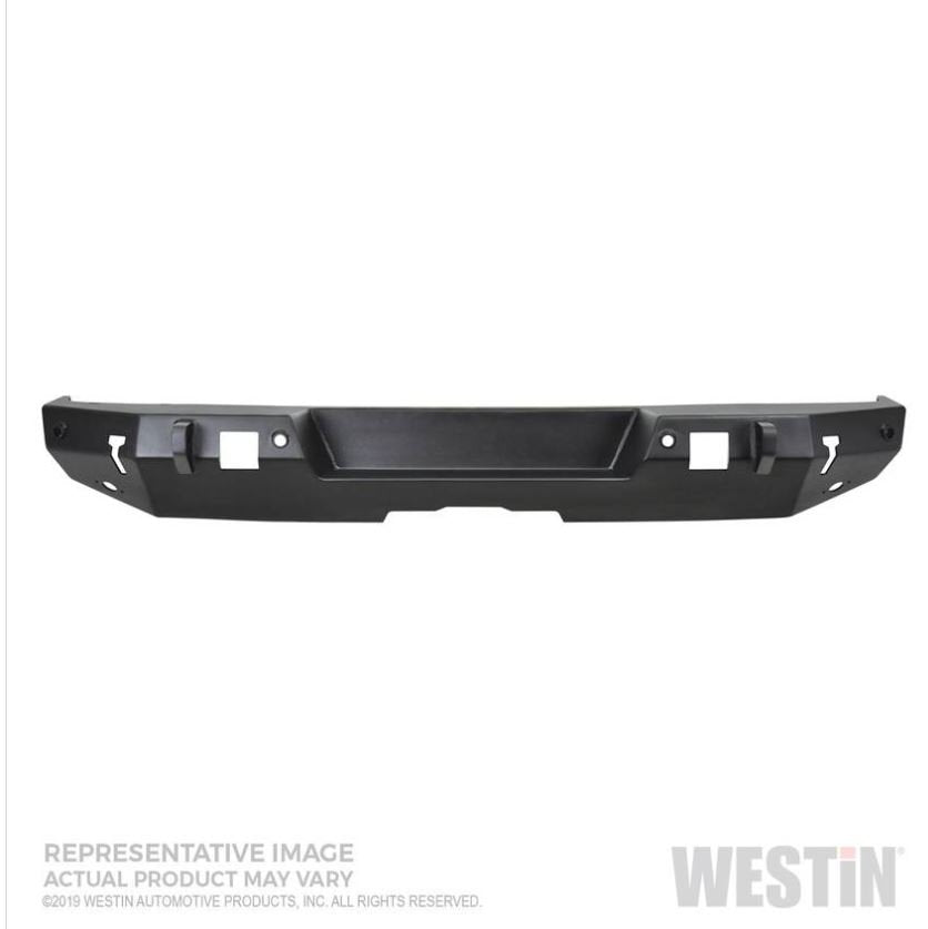 Westin 59-82075 WJ2 Rear Bumper; w/Sensors; Steel; Textured Black; Incl. Hardware Kit;