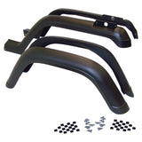Crown Automotive Jeep Replacement 5AHK Fender Flare Kit, Left and Right, Front & Rear, Black Textured