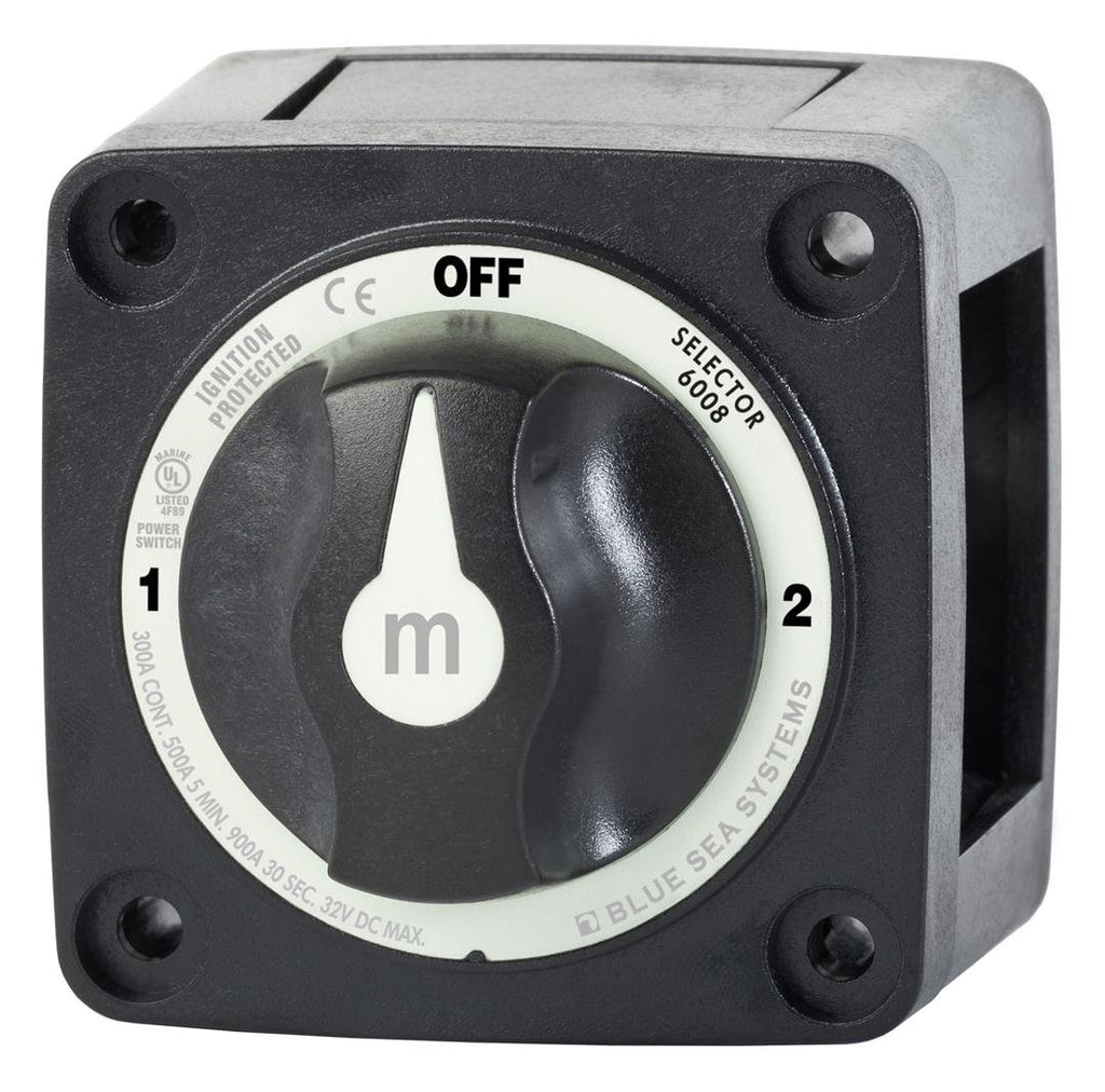 BLUE SEA 6008200-BSS SWITCH M SERIES 3 POS SELECTOR BLAC