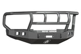 Road Armor 608R2B Stealth Winch Front Bumper; Titan II Guard; Satin Black; Square Fog Light Holes;