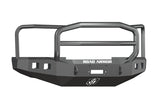 Road Armor 608R5B Stealth Winch Front Bumper; Lonestar Guard; Satin Black; Square Fog Light Holes;